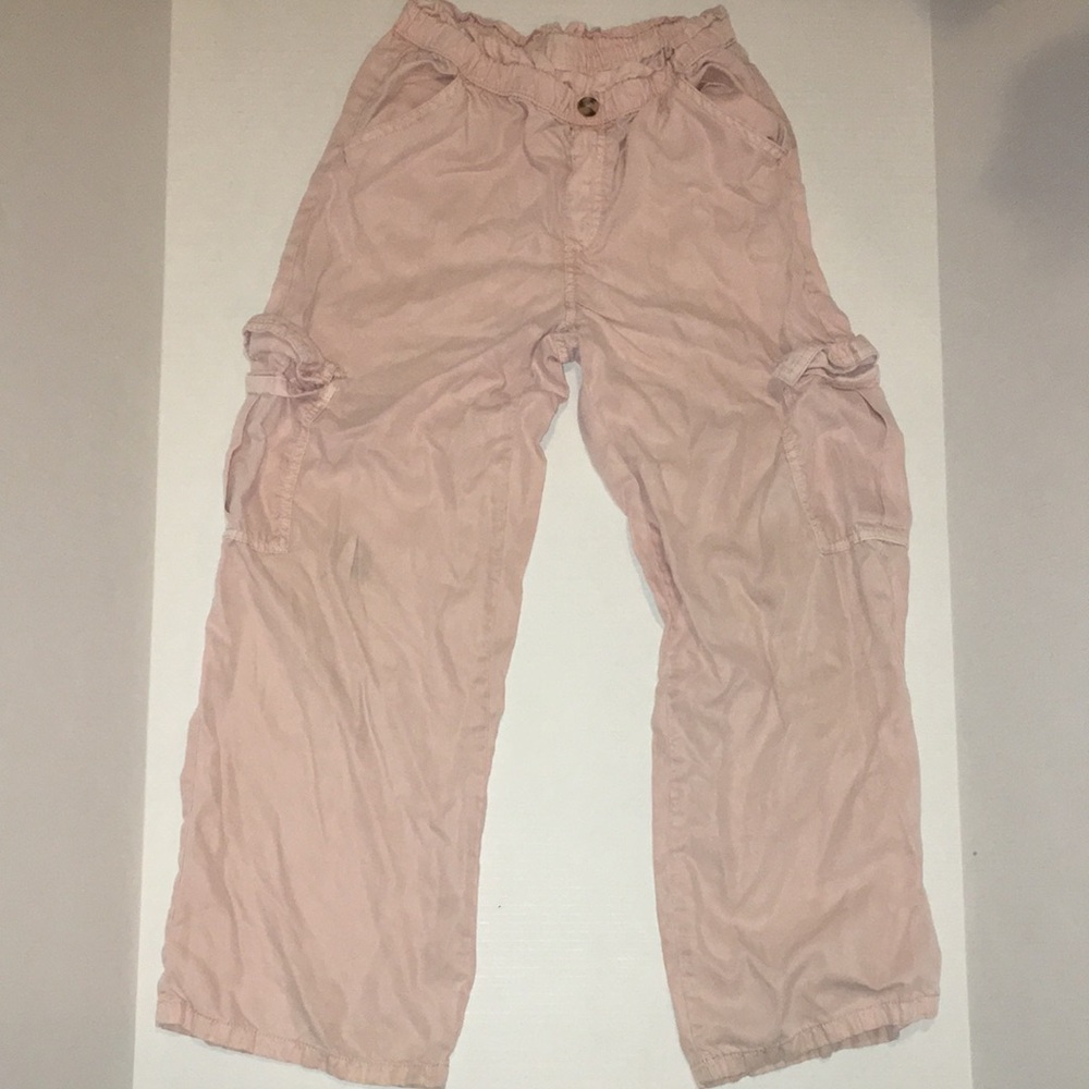 Light Blush Cargo Pants - Soft Pink Utility Style